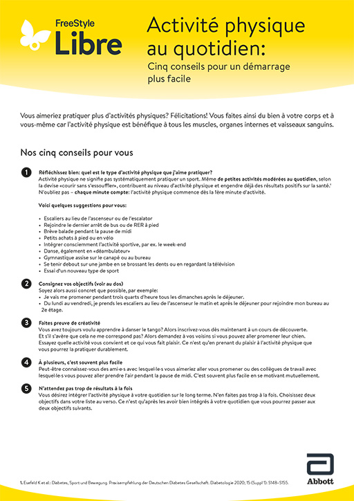 Conseils pour l'activité phisique au quotidien