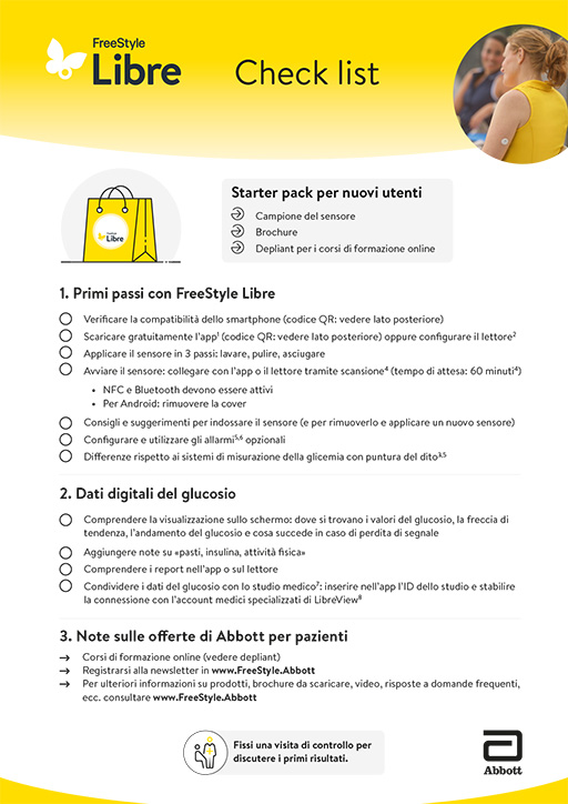 Check list per la distribuzione di campioni dei prodotti