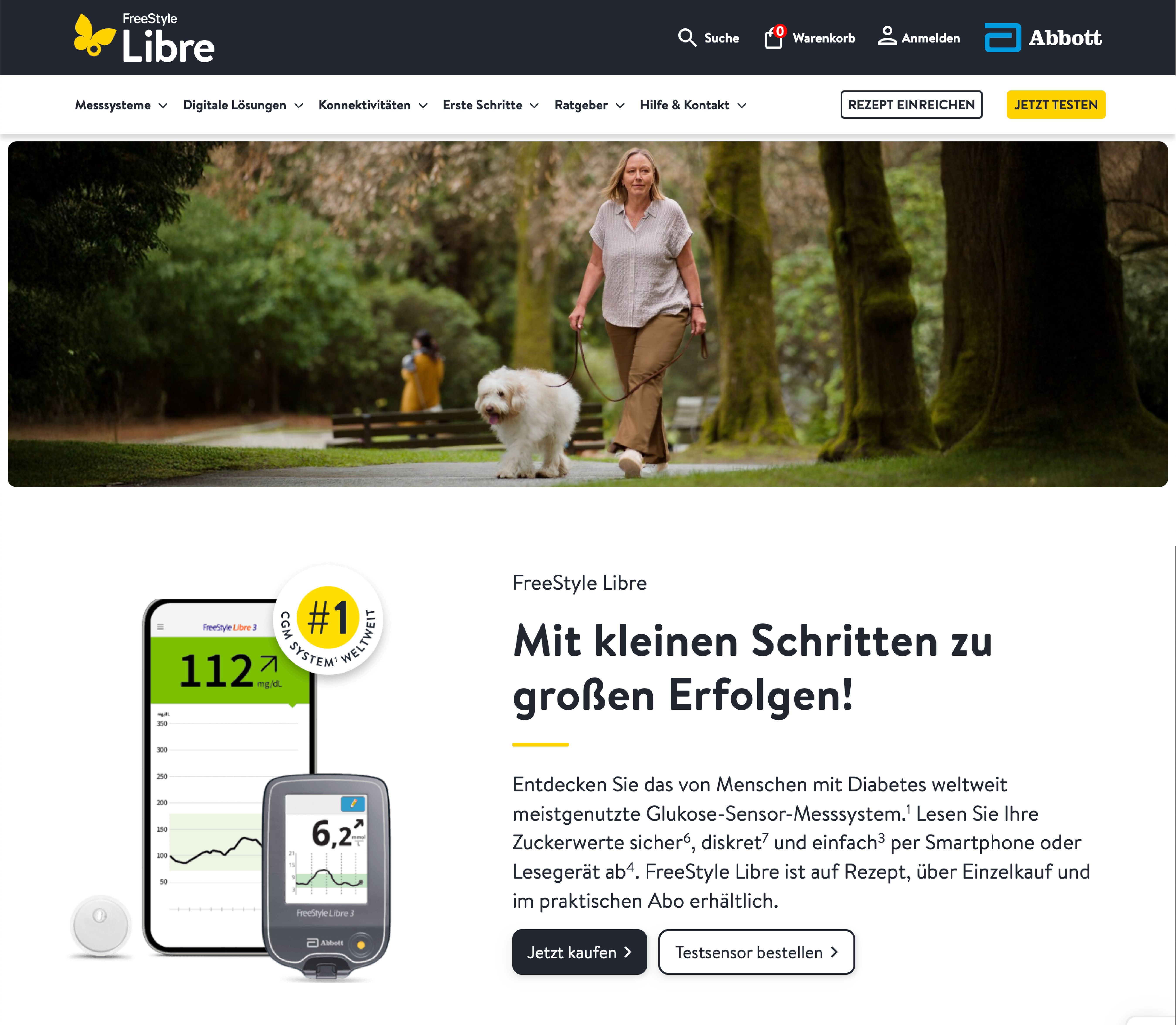 FreeStyleLibre.de Website Header