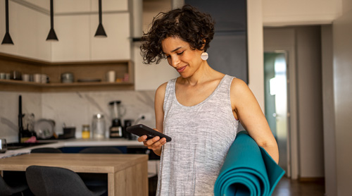 Mujer lista para hacer ejercicio