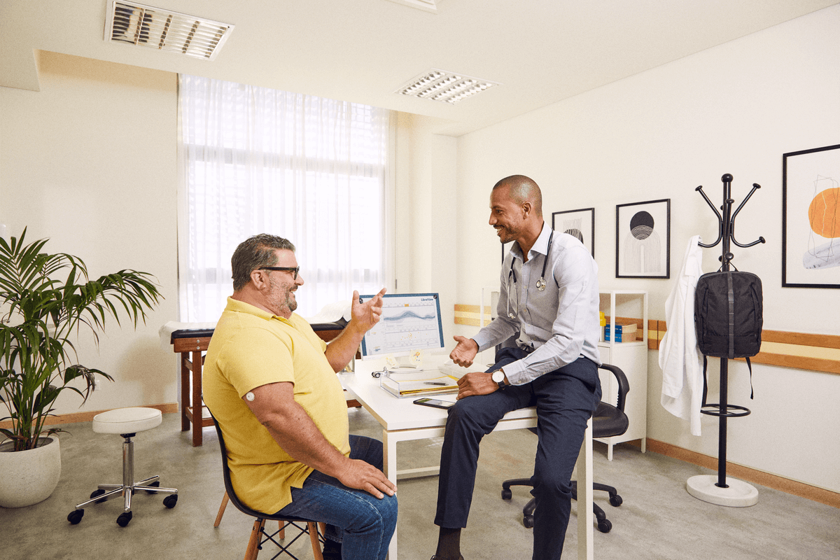 HCP and patient in office