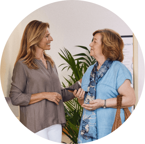 Healthcare professional discussing with a patient