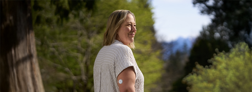 Patient wearing FreeStyle Libre sensor