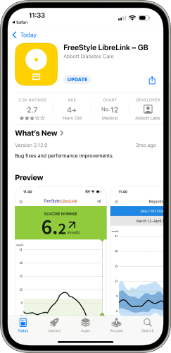 Software update on IOS