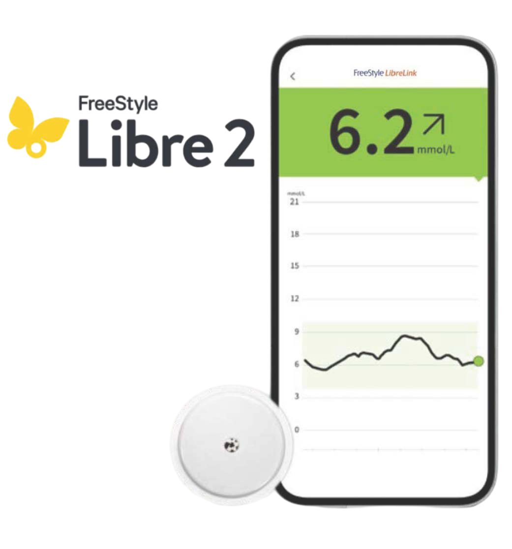 The FreeStyle Libre 2 system : A sensor with the FreeStyle LibreLink app 