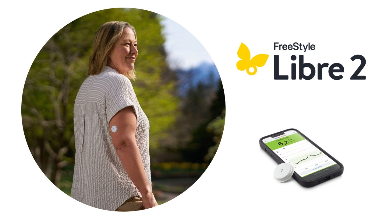 Vrouw met FreeStyle Libre 2