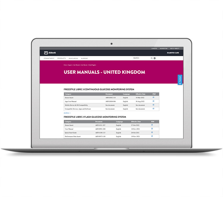 Product specifications shown on a laptop.