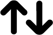 Down and up arrows icon.