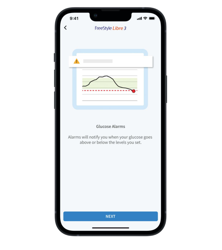 optional glucose alarms