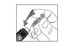 Hand inserting lancet into lancet holder.