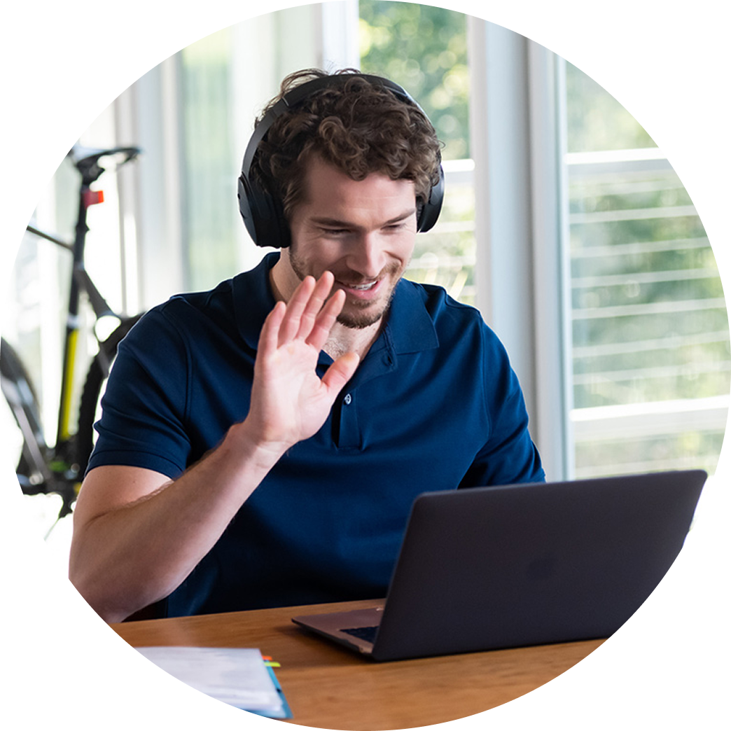 Patient on a virtual training 