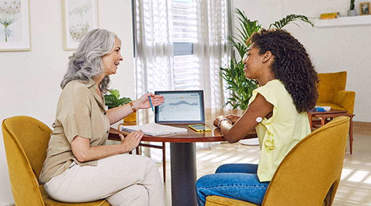 HCP talking to a patient